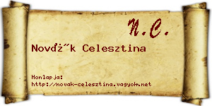 Novák Celesztina névjegykártya